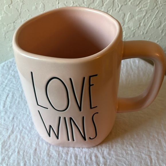 Rae Dunn: Light Pink “Love Wins” Coffee/Tea Mug - Picture 16 of 16